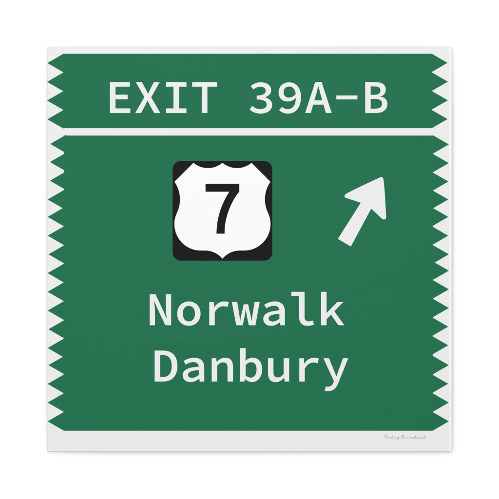 Merritt Parkway Exit 39A-B wall art decor - Norwalk Connecticut gifts and merch by Finding Connecticut 