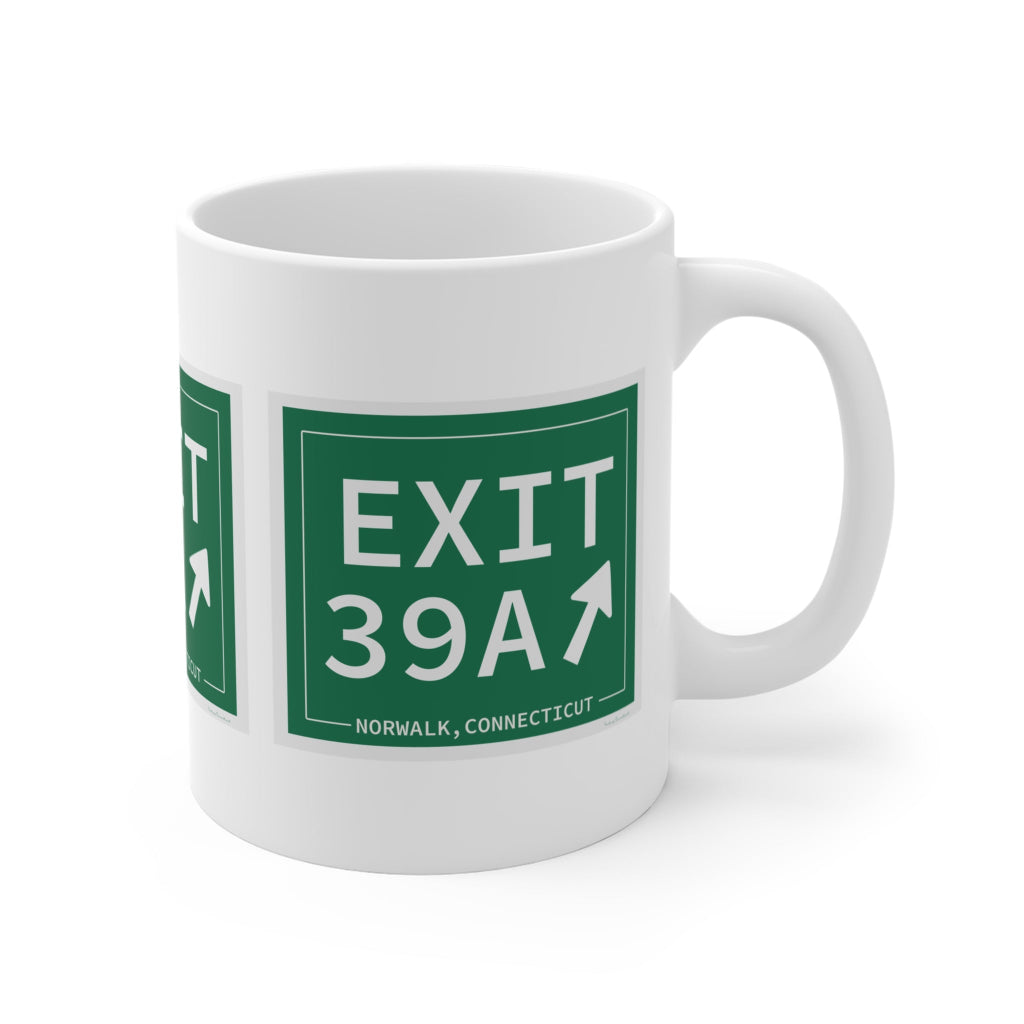 Merritt Parkway Exit 39A mug - Norwalk Connecticut gifts and merch by finding Connecticut 