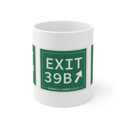 Merritt Parkway Exit 39B Mug - Norwalk Connecticut gifts and merch by Finding Connecticut