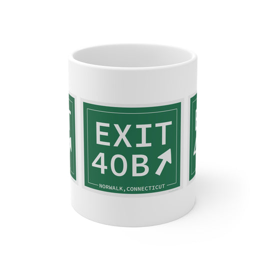 Merritt Parkway Exit 40B Mug - Norwalk Connecticut gifts and merch by Finding Connecticut 