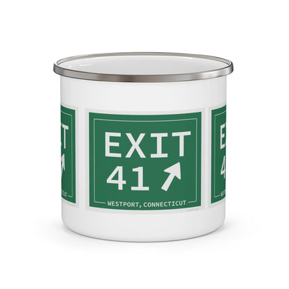 Merritt Parkway Exit 41 camping mug - Westport Connecticut gifts and merch by Finding Connecticut 