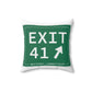 Merritt Parkway Exit 41 decor pillow - Westport Connecticut gifts and merch by Finding Connecticut