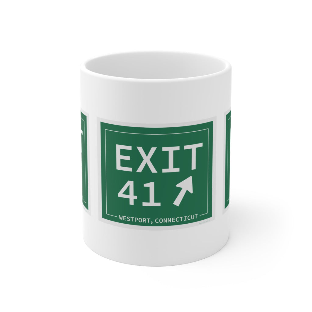 Merritt Parkway Exit 41 mug  - Westport Connecticut gifts and merch by Finding Connecticut