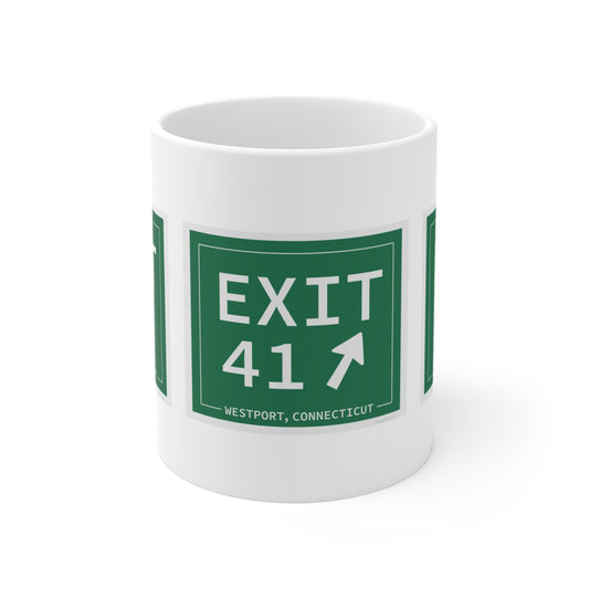Merritt Parkway Exit 41 mug  - Westport Connecticut gifts and merch by Finding Connecticut