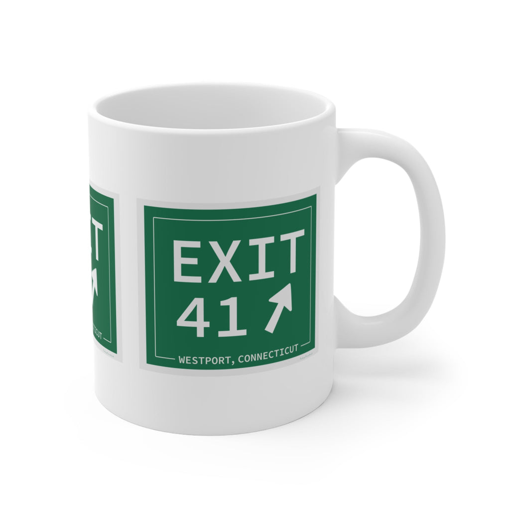 Merritt Parkway Exit 41 mug  - Westport Connecticut gifts and merch by Finding Connecticut