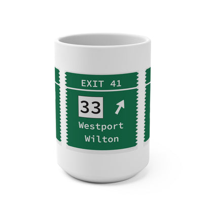 Merritt Parkway Exit 41 mug - Westport Connecticut gifts and merch by Finding Connecticut 