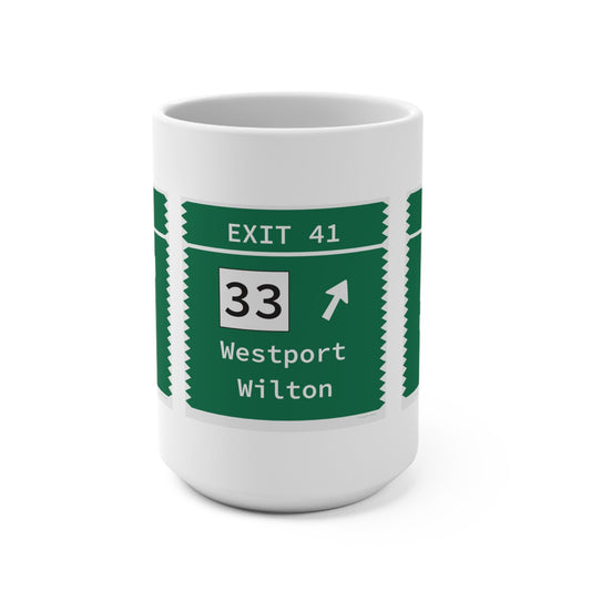 Merritt Parkway Exit 41 mug - Westport Connecticut gifts and merch by Finding Connecticut 