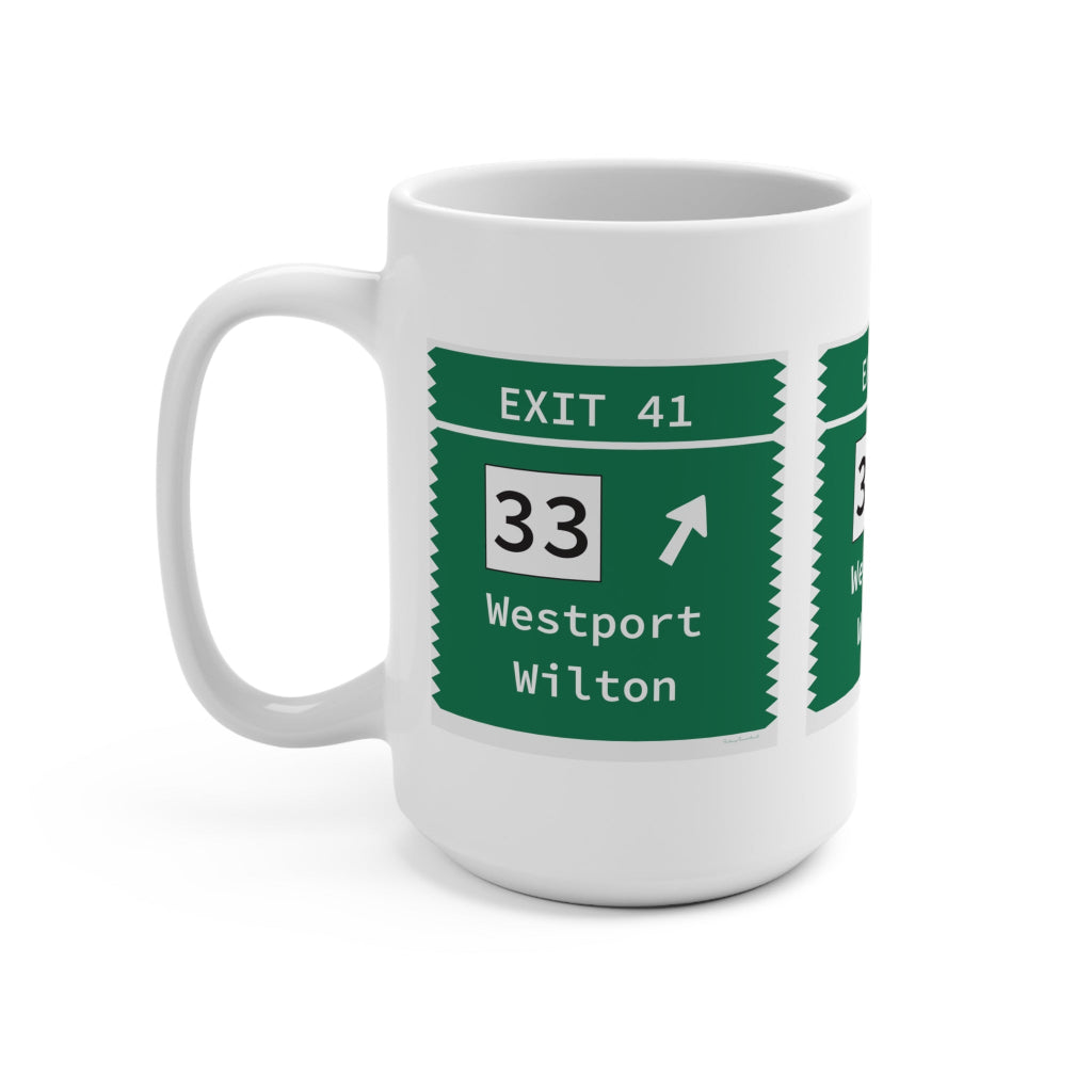 Merritt Parkway Exit 41 mug - Westport Connecticut gifts and merch by Finding Connecticut 