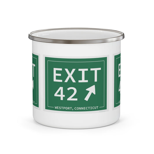 Merritt Parkway Exit 42 Camping mug - Westport Connecticut gifts and merch by Finding  Connecticut