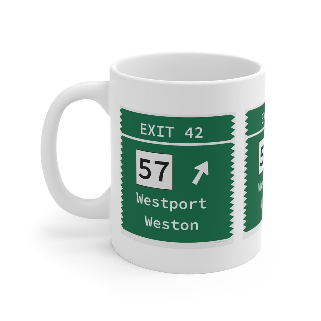 Merritt Parkway Exit 42 Mug - Westport Connecticut gifts and merch by Finding Connecticut 