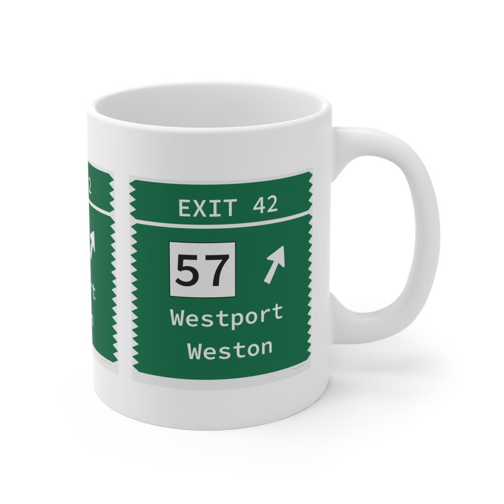 Merritt Parkway Exit 42 Mug - Westport Connecticut gifts and merch by Finding Connecticut 
