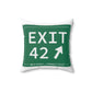 Merritt Parkway Exit 42 decor pillow - Westport Connecticut gifts and merch by Finding  Connecticut 