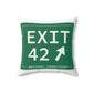 Merritt Parkway Exit 42 decor pillow - Westport Connecticut gifts and merch by Finding  Connecticut 