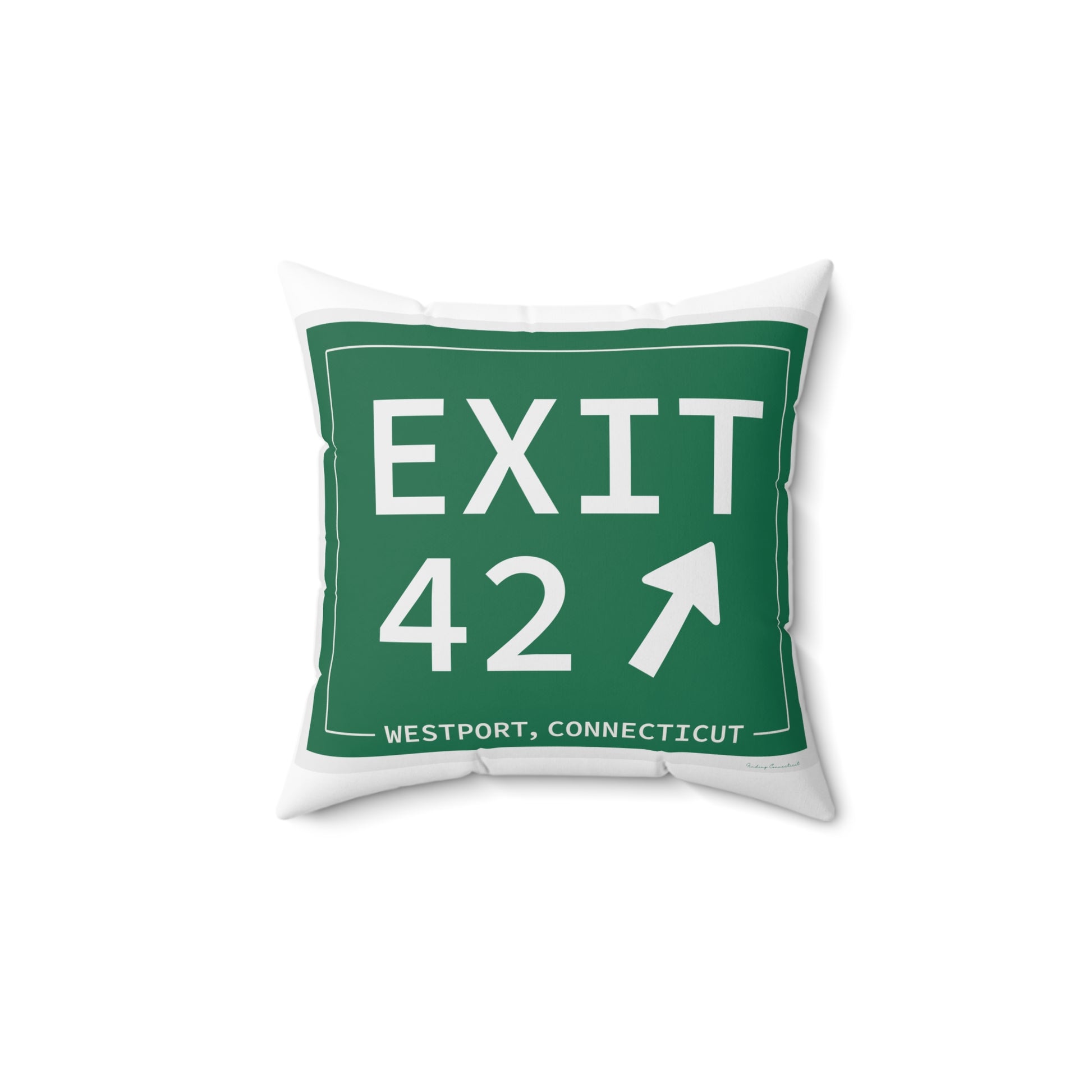 Merritt Parkway Exit 42 decor pillow - Westport Connecticut gifts and merch by Finding  Connecticut 