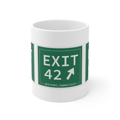 Merritt Parkway Exit 42 mug - Westport Connecticut gifts and merch by Finding Connecticut 