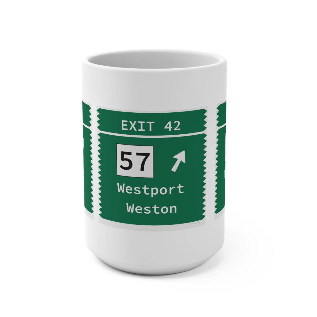 Merritt Parkway Exit 42 mug - Westport  Connecticut gifts and merch by Finding Connecticut 