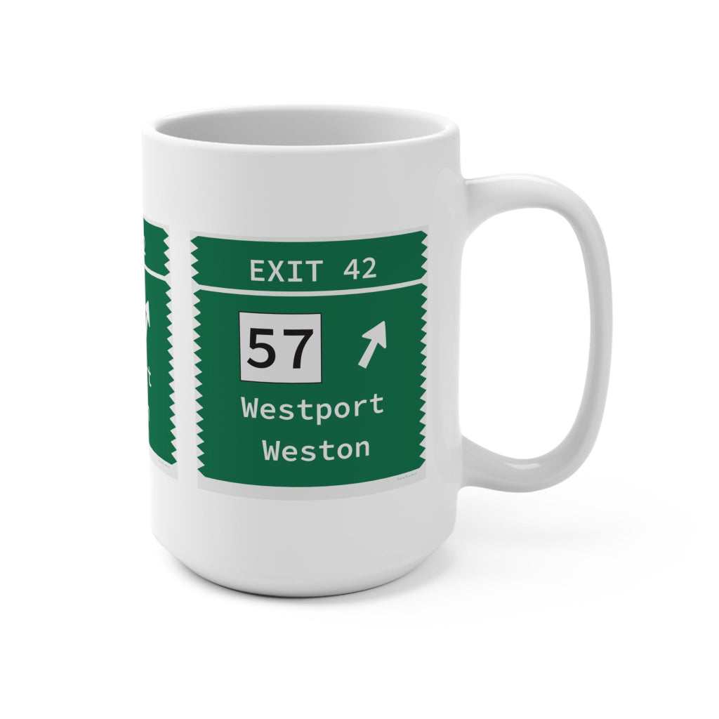 Merritt Parkway Exit 42 mug - Westport  Connecticut gifts and merch by Finding Connecticut 