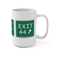 Merritt Parkway Exit 44 Mug - Fairfield Connecticut and Merritt Parkway gifts and merch by Finding Connecticut 