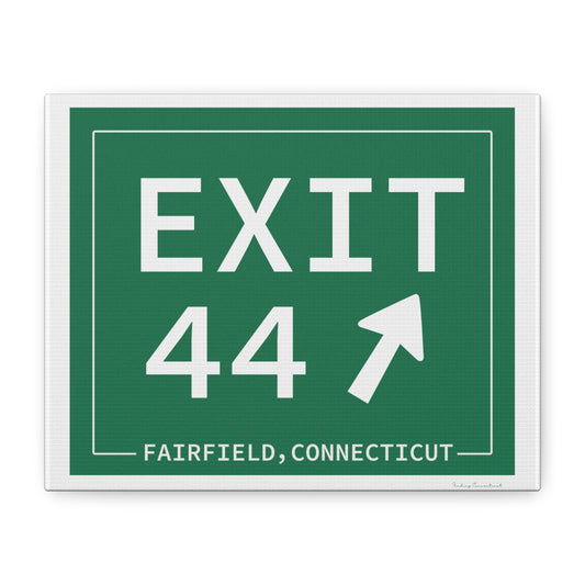Merritt Parkway Exit 44 art decor - Fairfield County gifts and merch by Finding Connecticut 