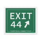 Merritt Parkway Exit 44 art decor - Fairfield County gifts and merch by Finding Connecticut 