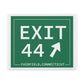 Merritt Parkway Exit 44 art decor - Fairfield County gifts and merch by Finding Connecticut 