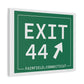 Merritt Parkway Exit 44 art decor - Fairfield County gifts and merch by Finding Connecticut 