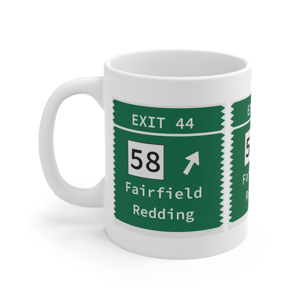 Merritt Parkway Exit 44 mug - Fairfield Connecticut gifts and merch by finding connecticut