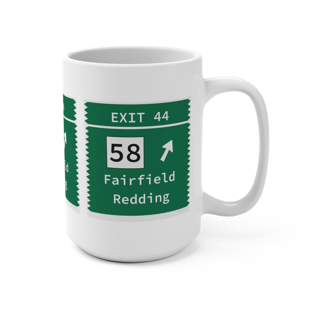 Merritt Parkway Exit 44  mug - Fairfield Connecticut gifts and merch by Finding Connecticut 