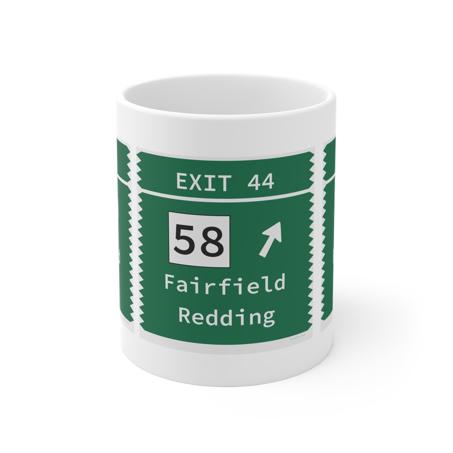 Merritt Parkway Exit 44 mug - Fairfield Connecticut gifts and merch by finding connecticut