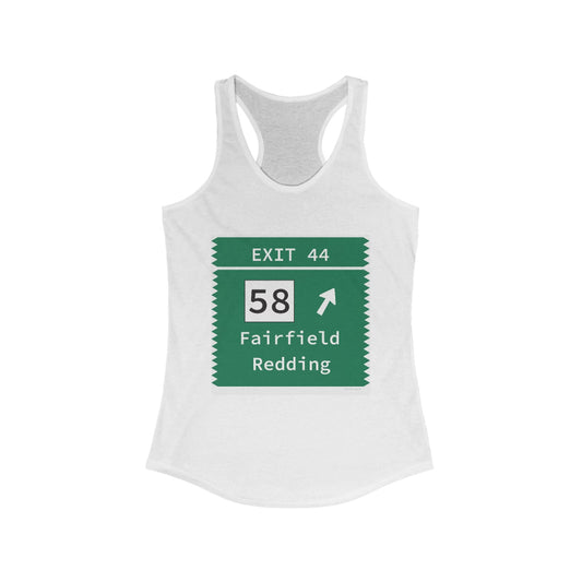 Merritt Parkway Exit 44 tank top shirt - Fairfield Connecticut gifts and merch by Finding Connecticut 