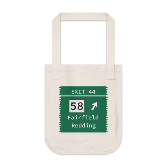 Merritt Parkway Exit 44 tote bag - Fairfield Connecticut gitts and merch by Finding Connectict 
