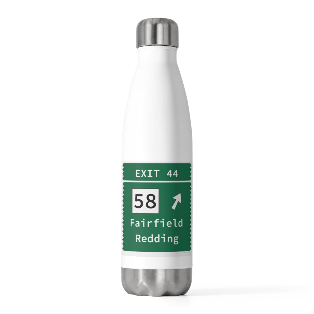 Merritt Parkway Exit 44 water bottle - Merritt Parkway and Fairfield Connecticut gifts and merch by Finding Connecticut 
