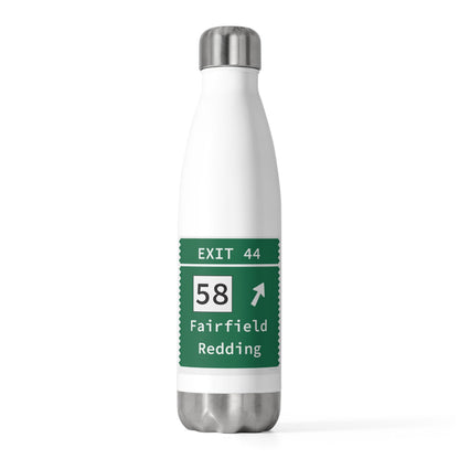 Merritt Parkway Exit 44 water bottle - Merritt Parkway and Fairfield Connecticut gifts and merch by Finding Connecticut 
