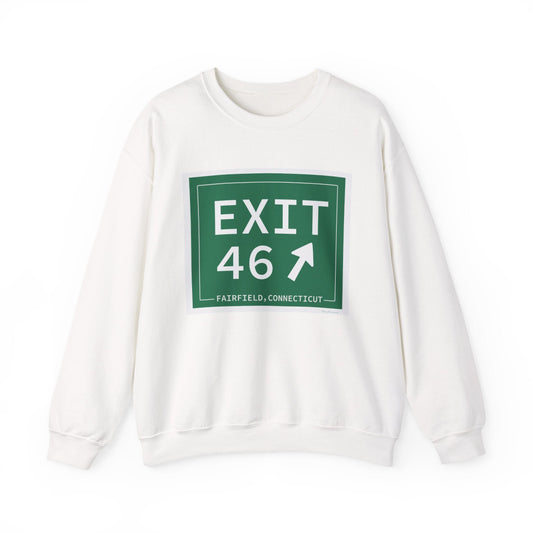 Merritt Parkway Exit 46 sweatshirt - Merritt Parkway and Fairfield Connecticut gifts and merch by Finding Connecticut 
