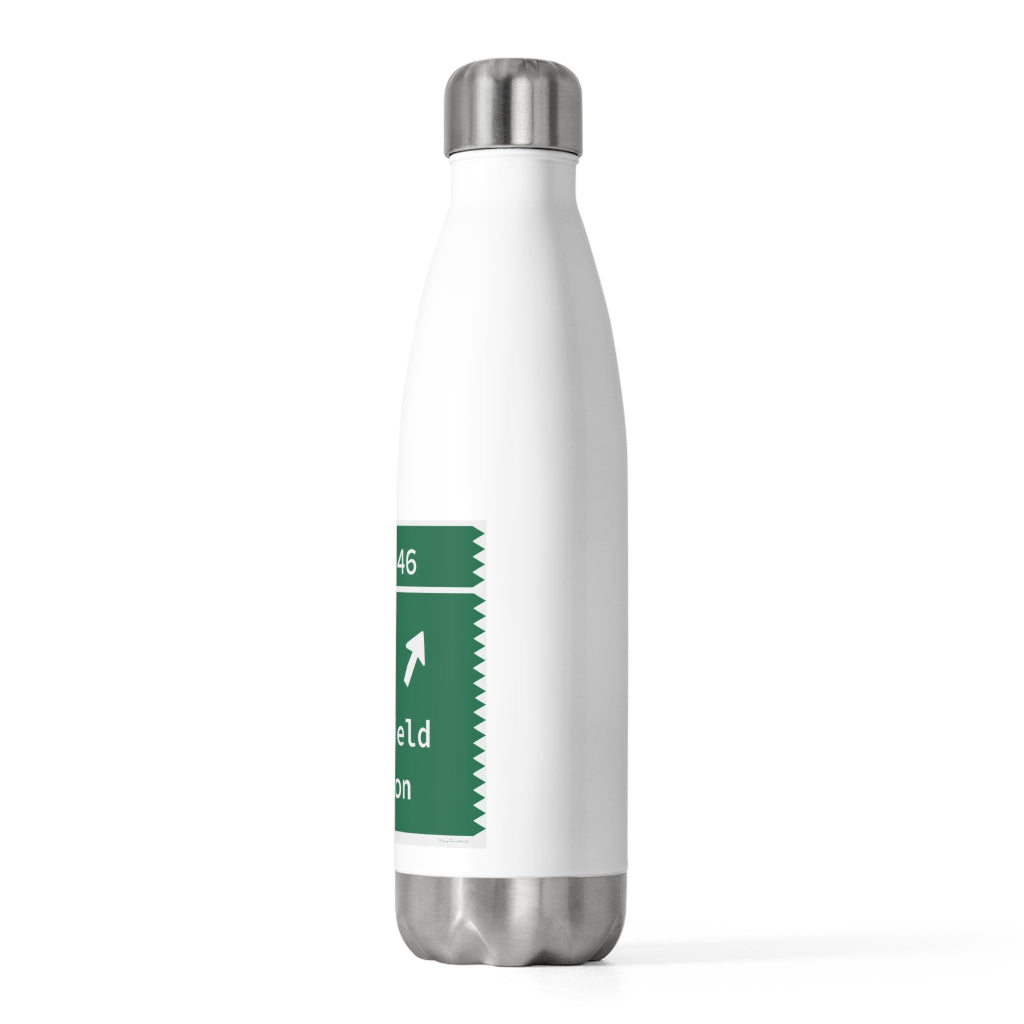 Merritt Parkway Exit 46 water bottle - Meritt Parkway and Fairfield Connecticut gifts and merch by Finding Connecticut 