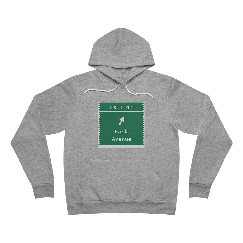 Merritt Parkway Exit 47 hoodie sweatshirt - Trumbull Connecticut gifts and merch by Finding Connecticut 
