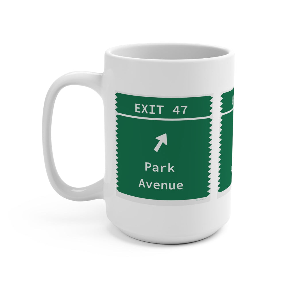 Merritt Parkway Exit 47 mug - Trumbull Connecticut gifts and merch by finding connecticut 