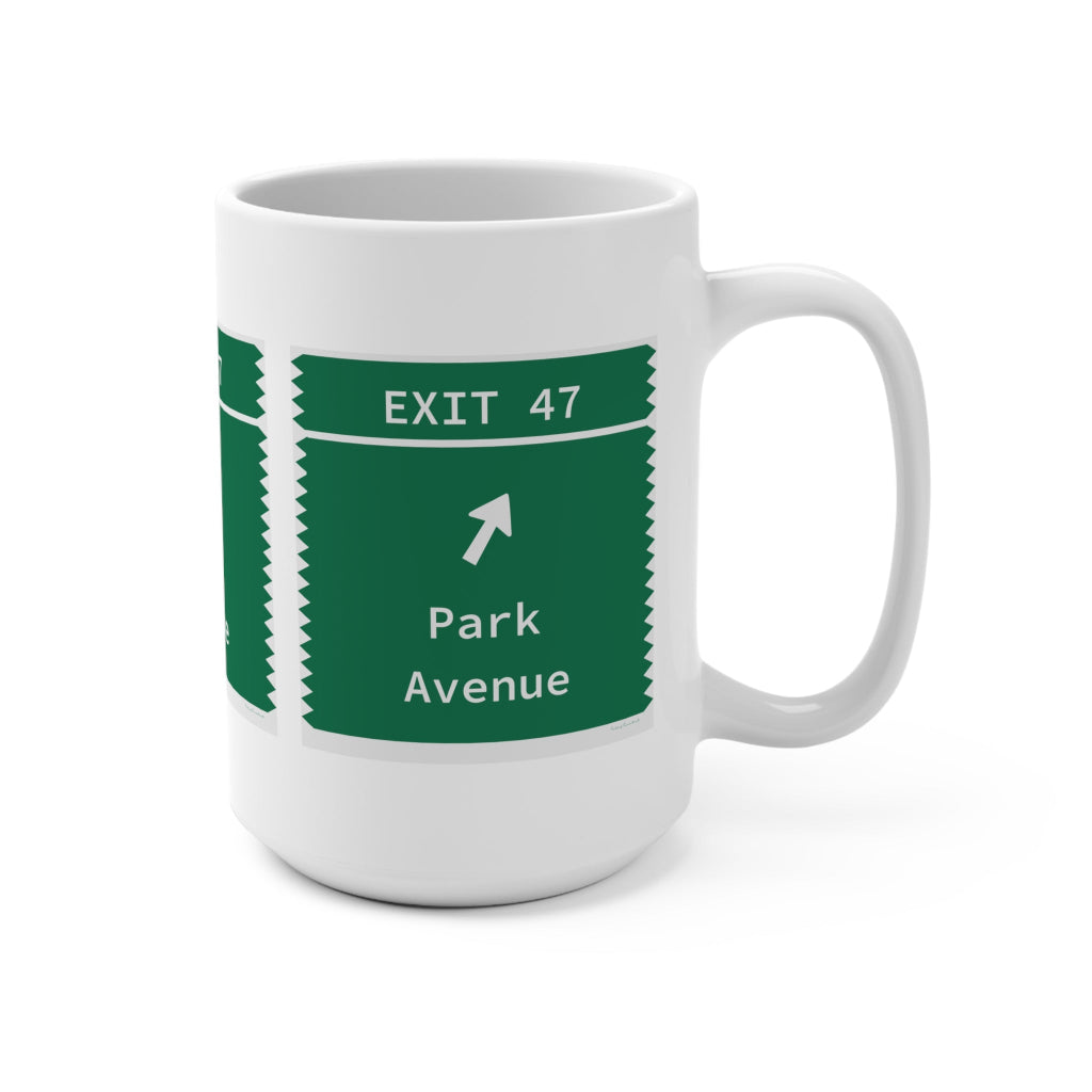 Merritt Parkway Exit 47 mug - Trumbull Connecticut gifts and merch by finding connecticut 