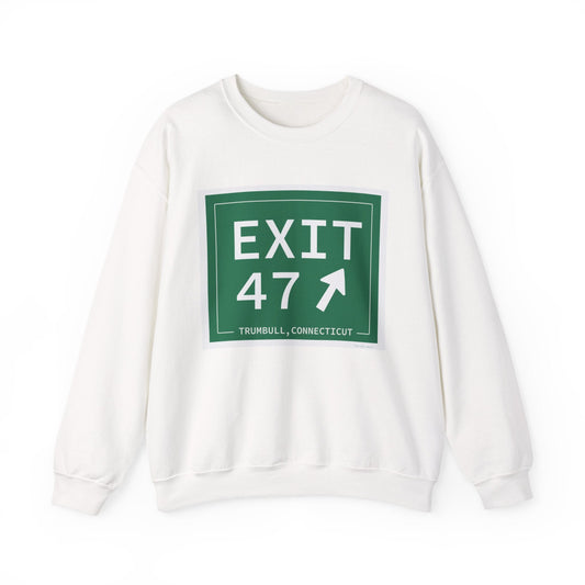Merritt Parkway Exit 47 sweatshirt -Merritt parkway and Trumbull Connecticut gifts and merch by Finding Connecticut 