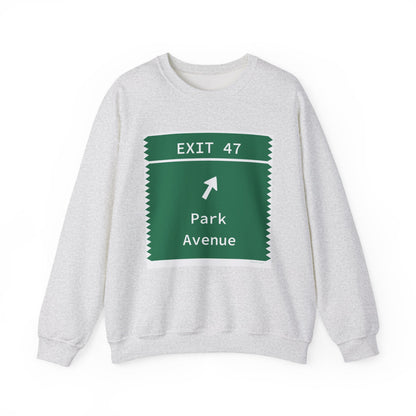 Merritt Parkway Exit 47 sweatshirt - trumbull Connecticut gifts and merch by Finding Connecticut 