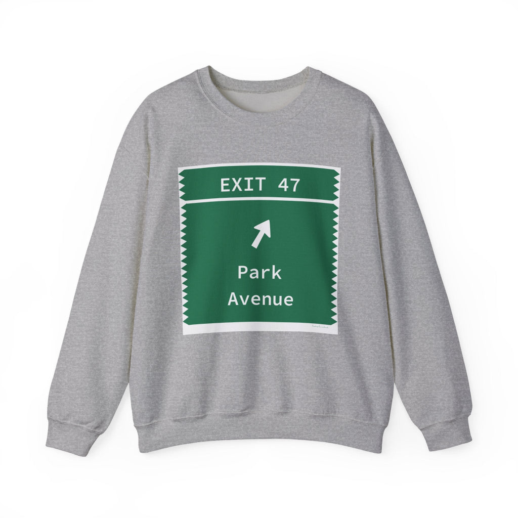 Merritt Parkway Exit 47 sweatshirt - trumbull Connecticut gifts and merch by Finding Connecticut 