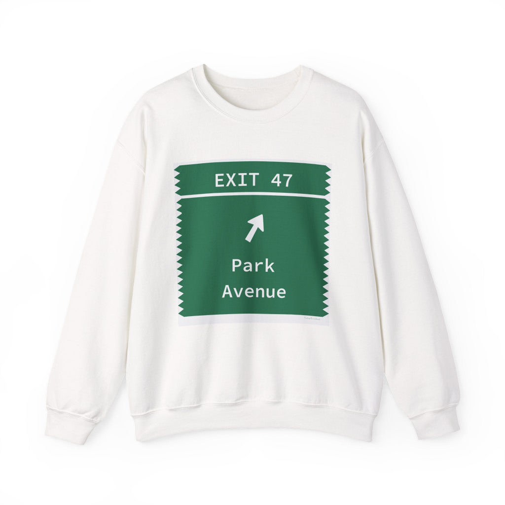 Merritt Parkway Exit 47 sweatshirt - trumbull Connecticut gifts and merch by Finding Connecticut 
