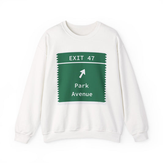 Merritt Parkway Exit 47 sweatshirt - trumbull Connecticut gifts and merch by Finding Connecticut 