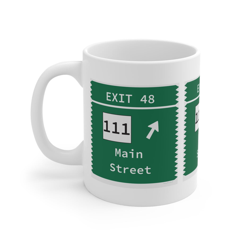Merritt Parkway Exit 48 Mug - Trumbull Connecticut  gifts and merch by Finding Connecticut 