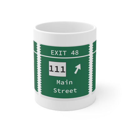 Merritt Parkway Exit 48 Mug - Trumbull Connecticut  gifts and merch by Finding Connecticut 