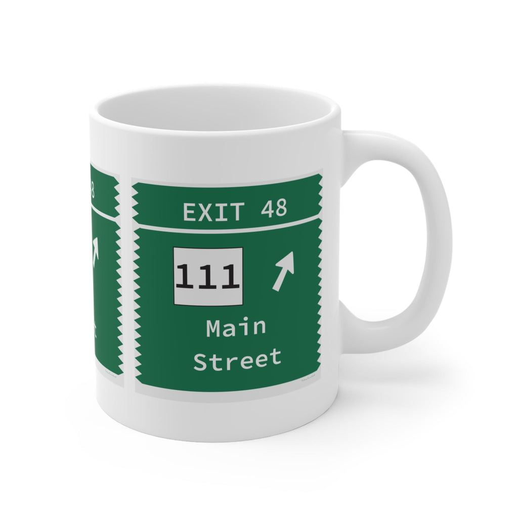 Merritt Parkway Exit 48 Mug - Trumbull Connecticut  gifts and merch by Finding Connecticut 