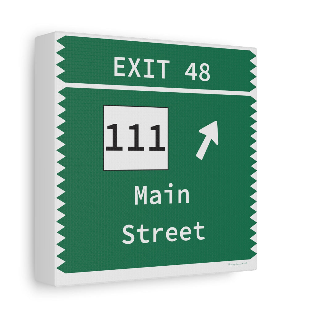 Merritt Parkway Exit 48 art decor - Merritt Parkway and trumbull connectict gifts and merch by Finding Connecticut 