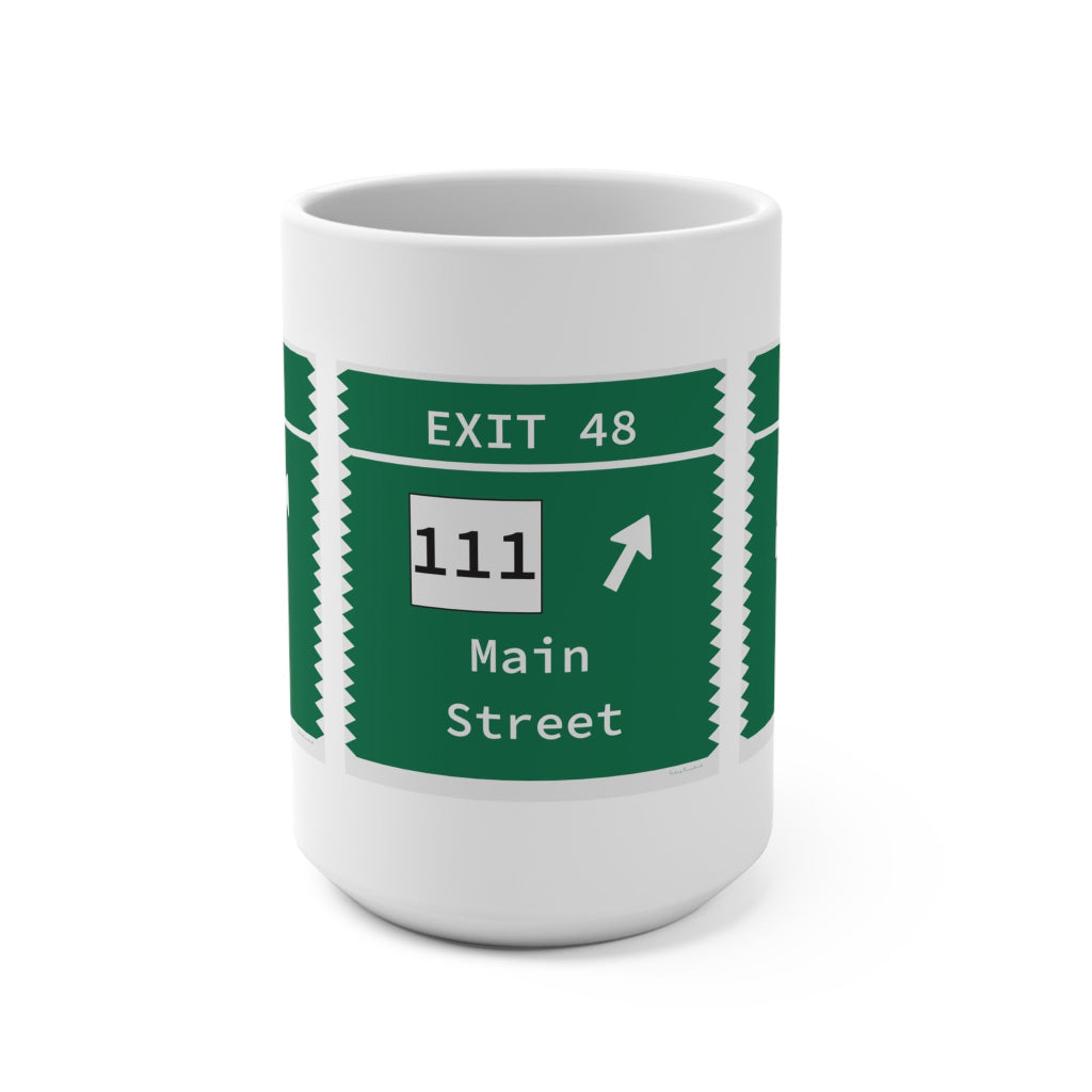 Merritt Parkway Exit 48 mug - Trumbull Connecticut gifts and merch by Finding Connecticut 