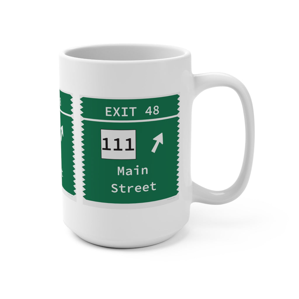 Merritt Parkway Exit 48 mug - Trumbull Connecticut gifts and merch by Finding Connecticut 