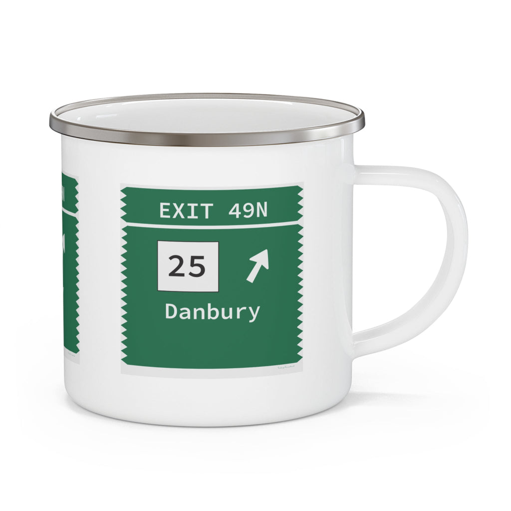 Merritt Parkway Exit 49N camping mug - Merritt Parkway and trumbull connecticut gifts and merch by Finding Connecticut 